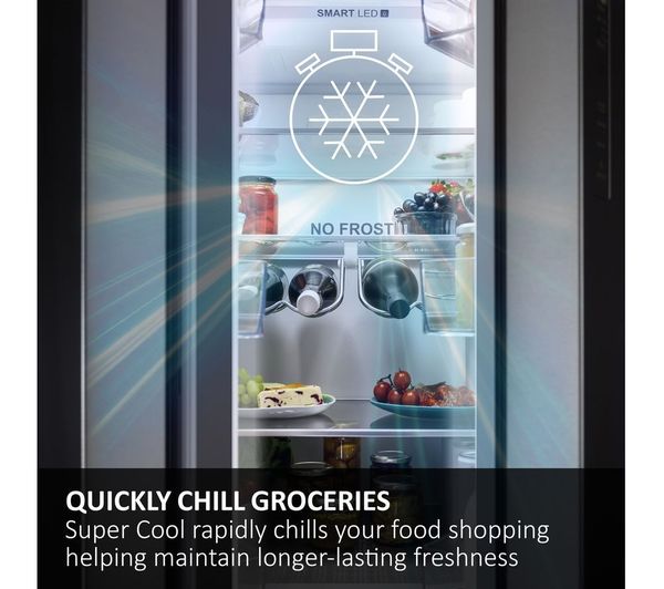 HAIER HTW5618DWMG Smart Fridge Freezer - Silver