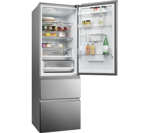 HAIER HTW5618DWMG Smart Fridge Freezer - Silver
