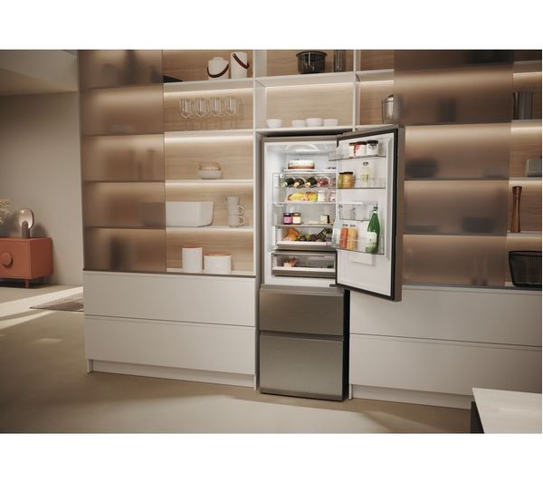 HAIER HTW5618DWMG Smart Fridge Freezer - Silver