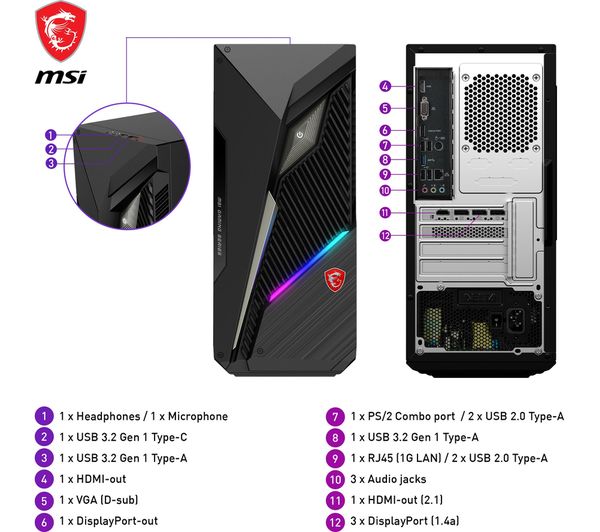 MSI MAG Infinite S3 Gaming PC - Intel® Core™ i7 RTX 4060 Ti 1 TB SSD