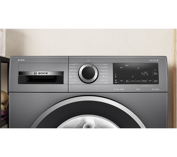 BOSCH Series 6 i-DOS WGG244FCGB 9 kg 1400 Spin Washing Machine - Graphite