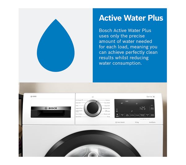 BOSCH Series 6 WGG254Z0GB AntiStain 10 kg 1400 Spin Washing Machine - White