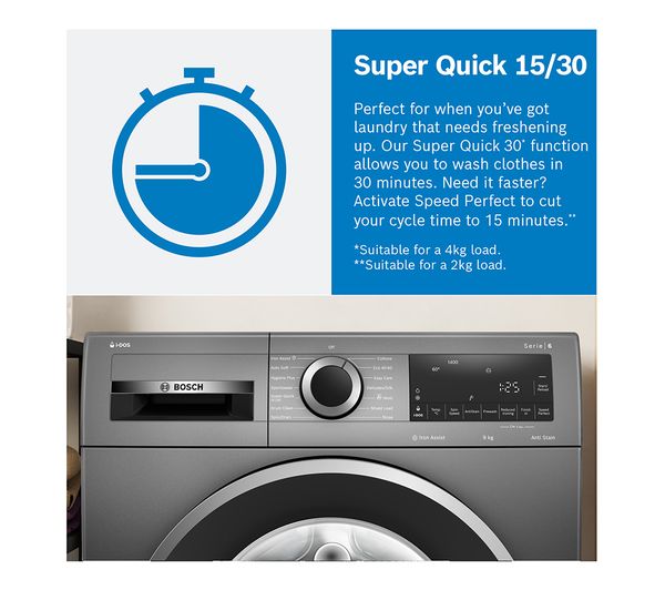 BOSCH Series 6 WGG254Z0GB AntiStain 10 kg 1400 Spin Washing Machine - White
