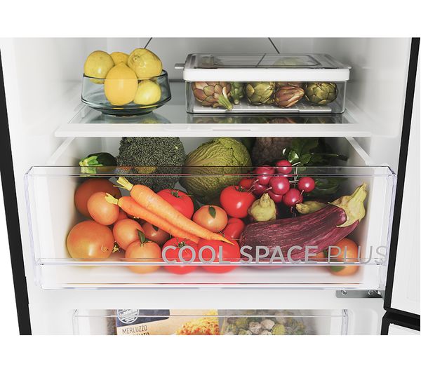 HOOVER HOCE4T618EWBK Smart 60 40 Fridge Freezer - Black