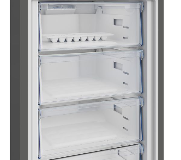 BEKO HarvestFresh AeroFlow CNG5692VPZ 50 50 Fridge Freezer - Black Steel
