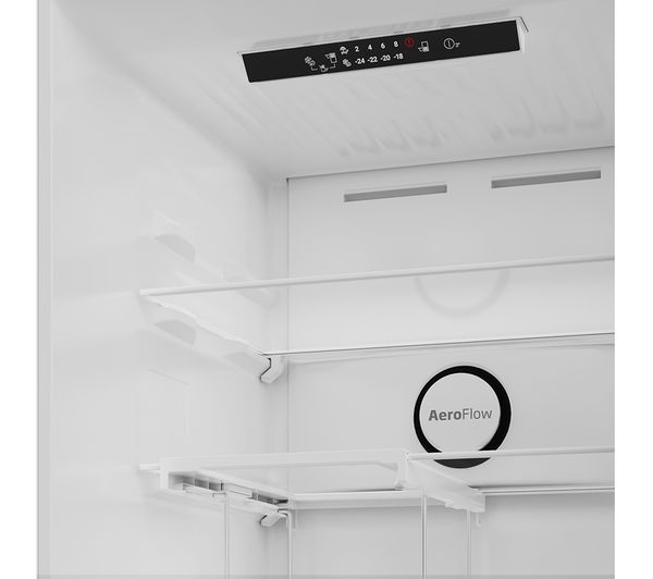 BEKO HarvestFresh AeroFlow CNG5692VPZ 50 50 Fridge Freezer - Black Steel