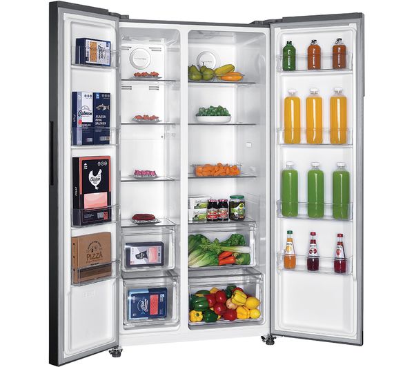 HOOVER HHSBSO-6174XK-1 American-Style Fridge Freezer - Stainless Steel