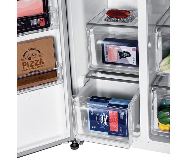 HOOVER HHSBSO-6174XK-1 American-Style Fridge Freezer - Stainless Steel