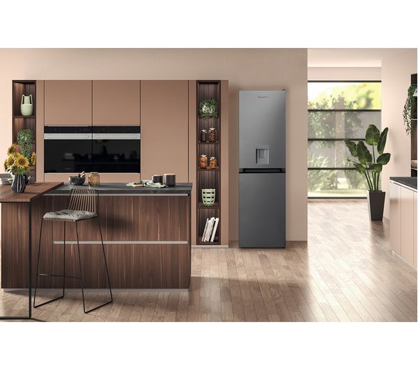 HOTPOINT Frost Free HBNF 55182 S AQUA UK 50 50 Fridge Freezer - Silver