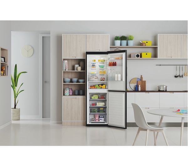 INDESIT IBTNF 60182 B UK 50 50 Fridge Freezer - Black