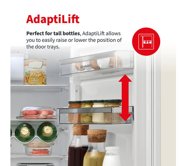 SHARP SJ-BE227M00X-EN Integrated 50 50 Fridge Freezer - Fixed Hinge