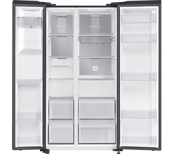 SAMSUNG SpaceMax RS65DG54M3B1EU American-Style Smart Fridge Freezer - Black