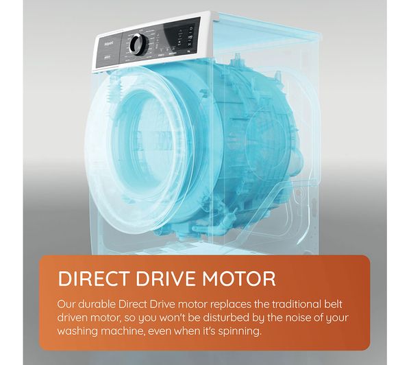 HOTPOINT Gentlepower H7 99 UK 9 kg 1400 Spin Washing Machine - White