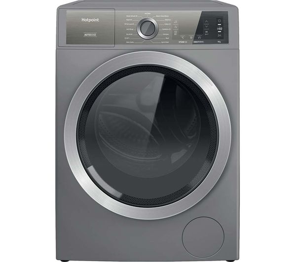 HOTPOINT Gentlepower H8 99ADS GPOWER UK 9 kg 1400 Spin Washing Machine - Silver