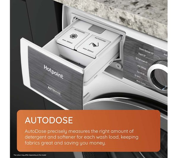HOTPOINT Gentlepower H8 99ADS GPOWER UK 9 kg 1400 Spin Washing Machine - Silver