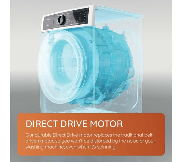 HOTPOINT Gentlepower H8 99ADS GPOWER UK 9 kg 1400 Spin Washing Machine - Silver