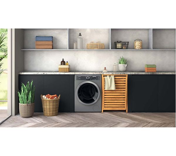 HOTPOINT Gentlepower H8 99ADS GPOWER UK 9 kg 1400 Spin Washing Machine - Silver