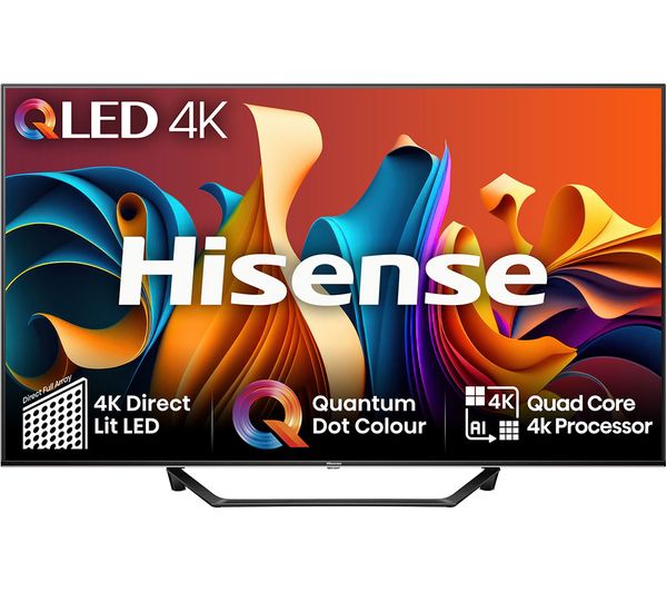 HISENSE 55A7NQTUK 55 Smart 4K Ultra HD HDR QLED TV with Amazon Alexa