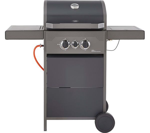 TOWER Stealth 2000 T978500 Portable 2 Burner Grill Gas BBQ - Black