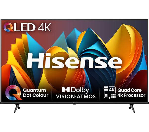 HISENSE 50E7NQTUK 50 Smart 4K Ultra HD HDR QLED TV with Amazon Alexa