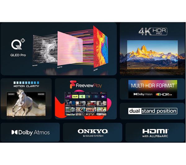 TCL 65C655K 65 Smart 4K Ultra HD HDR QLED TV with Google Assistant & Amazon Alexa