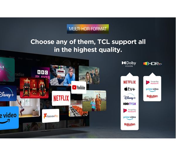 TCL 65C655K 65 Smart 4K Ultra HD HDR QLED TV with Google Assistant & Amazon Alexa