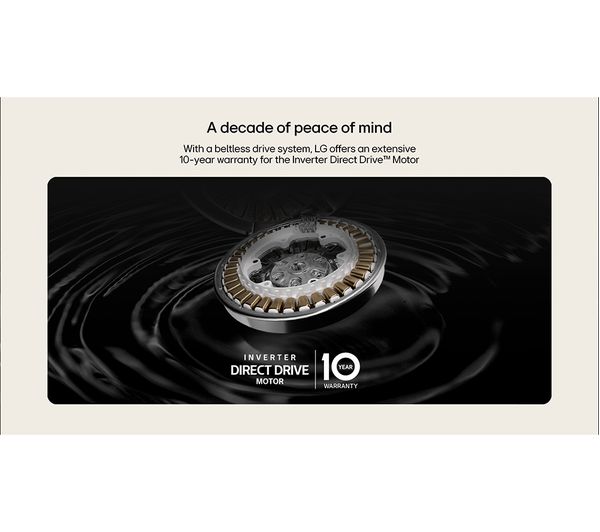 LG X10 Series Direct Drive F4X1009NMK WiFi-enabled 9 kg 1400 Spin Washing Machine - Slate Grey