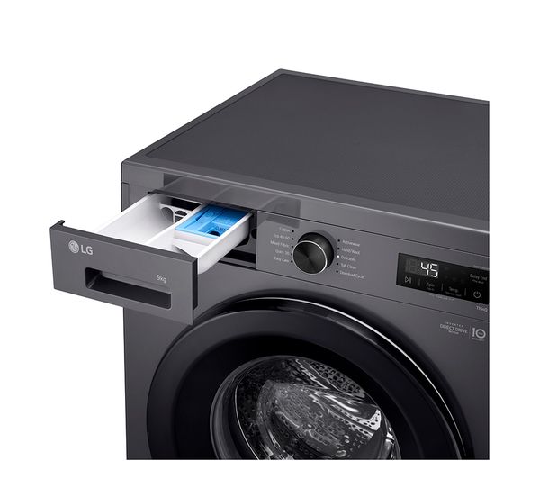 LG X10 Series Direct Drive F4X1009NMK WiFi-enabled 9 kg 1400 Spin Washing Machine - Slate Grey