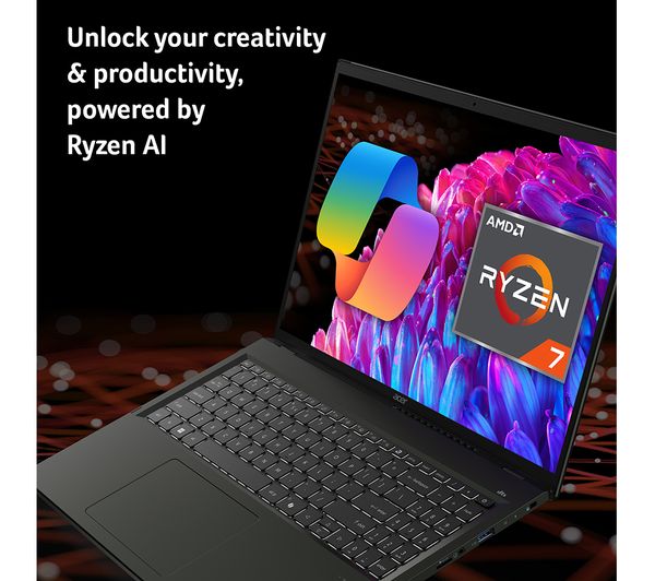 ACER Swift Edge 16" Laptop - AMD Ryzen 7 1 TB SSD Black
