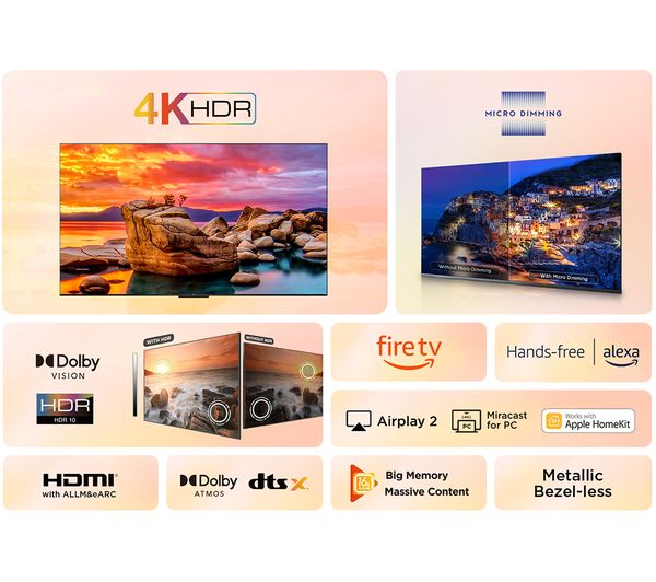 TCL 65PF650K Fire TV 65 Smart 4K Ultra HD HDR LED TV with Amazon Alexa