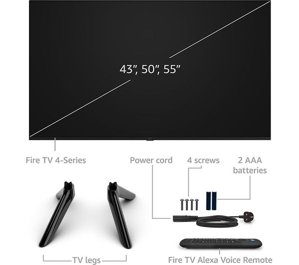 AMAZON 4-Series Fire TV 4K50N400U 50" Smart 4K Ultra HD HDR LED TV with Amazon Alexa